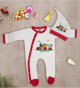 Resim Bk Kids Kişiye Özel Sevimli Hayvanlar Tasarımlı Kırmızı Tulum Zıb Çok Renkli 