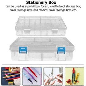 Resim Ganzhoushop Kırtasiye Düzenleyici Kalem Kutusu Çift Katmanlı Tasarım Okul Renkli Kalem Ve Silgi Saklama 23.00x16.00x6.00cm 2 Adetbeyaz 