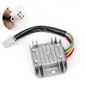 Resim Hightower 5 Kablolu 12v 4/5 Pin Alüminyum Regülatör Redresör Gy6 Cg Cb Motorlar İçin Aşırı Voltaj Korumalı 
