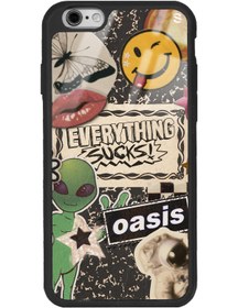 Resim Spoyi Iphone 6 - 6s Retro Sticker Tasarımlı Glossy Telefon Kılıfı 