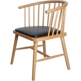 Resim Omurga Pro Döşemeli Ahşap Sandalye Natural - Siyah 