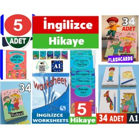 Resim Language Publishers İngilizce 5 Adet 1.2.3.4. Sınıf Hikaye + 1 Worksheets / Tests Alıştırma Kitabı + 34 FLASHCARDS 