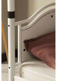 Resim Missidea Avangard Lüks Motifli Metal Ranza & Karyola Seti Beyaz 90x190 Cm 90 x 190 