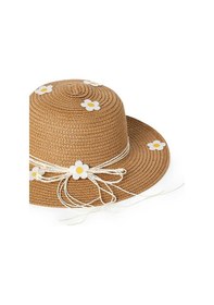 Resim Londonstore Çocuk Hasır Plaj Şapkası- Uv Korumalı 5-10 Yaş Camel 