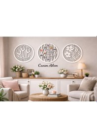 Resim Resim Çerçevesi Canım Ailem Ve Çiçekler Çerçeve 50 Cm Çiçekler 30 Cm Dir No12 