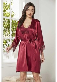 Resim Pierre Cardin 6'lı Bordo Kısa Gecelik Sabahlık Çeyiz Set 6040 Bordo 
