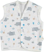 Resim Bibaby Erkek Bebek Ekru-Mavi Little Life Elephant Yelek 