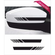 Resim Oto Ayna Şerit Özel Yeni Sticker Siyah 2 Li 20*2,5 cm 