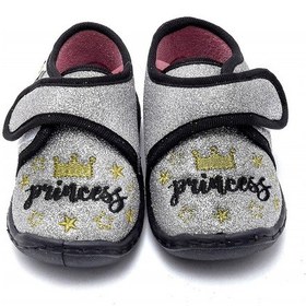 Resim Gümüş Prenses Nakışlı Panduf-f-711 Gri 