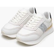 Resim Tommy Hilfiger Kadın Beyaz Th Monogram Logolu Sneaker Çok Renkli 