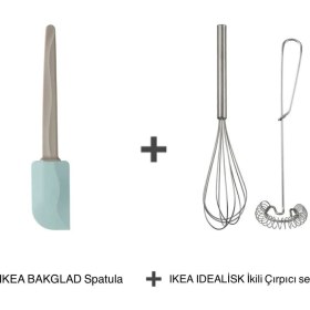 Resim Bakglad Spatula ve Idealisk Ikili Çelik Çırpıcı-Köpürtücü Seti 