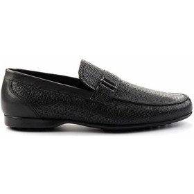 Resim Bambi Siyah Leather Erkek Loafer Ayakkabı E01757267403 Siyah 