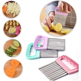 Resim Chips Chopper Şekilli Sebze ve Meyve Dilimleyici Patates Soyucu Çok Renkli 
