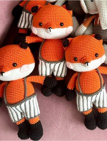 Resim Quezzquality Amigurumi El Örgüsü Oyuncak Tilki 