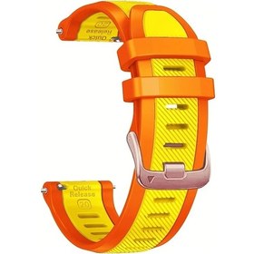 Resim Cloud011 Garmin Vivoactive 5 3 Venu Sq 2 Plus Sarı 20mm Silikon Universal Kol Saati Kayışı 
