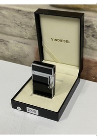 Resim Vindiesel Marka Düz Siyah Gri Renk Gazlı Model Kişiye Özel Çakmak 
