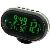 Resim Novahub Araç Termometresi Dijital Saat Dc 12v Otomobil Saati Led Işıklı Otomatik Çift Sıcaklık Göstergesi, Seçenek Yeşil Yeşil 