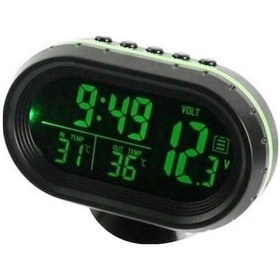 Resim Novahub Araç Termometresi Dijital Saat Dc 12v Otomobil Saati Led Işıklı Otomatik Çift Sıcaklık Göstergesi, Seçenek Yeşil Yeşil 