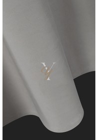 Resim İpek Kadife Fon Perde V-01 Kirli Beyaz Çok Renkli 