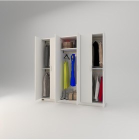 Resim Kenzlife Gardırop 6 Kapaklı Kapılı Anemon 180 180 42 Byz Gardolap Dolap 