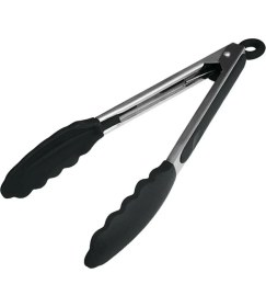 Resim 3b Trend Metal Kızartma Maşası Silikon Uçlu Maşa Siyah Renk 