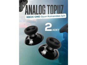 Resim Xbox One Series S x Uyumlu Analog Topuz 2 Adet Başlık Kol Yedek Parça Siyah 