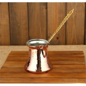 Resim 4 Fincanlık Maraş Dövmeli Bakır Cezve, Kahve Cezvesi, Kahve Pişirme Cezvesi 