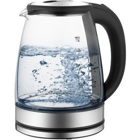 Resim Crown CRW-7204 1500 W 1.8 L Cam Hazneli Su Isıtıcı 