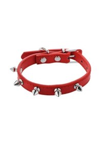 Resim Zcjb Çivili Köpek, Kedi Evcil Hayvanı İçin Perçinli Tasma Kırmızı Xs -118449 