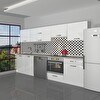 Resim Decoraktiv Elite 280y Ankastre Fırın Modüllü MDF Hazır Mutfak Dolabı - Tezgah Dahil - Parlak Beyaz 