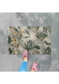 Resim Kopya - Dijital Baskılı Desenli Dekoratif Dış Kapı Önü Ve Iç Mekan Paspası Yıkanabilir Kaymaz Taban Bej 