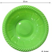 Resim Roll Up Plastik Yuvarlak Kase Sarı 22 CM. 6'lı 