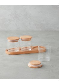 Resim English Home Oscar Borosilikat 3'lü Baharatlik 205 Ml Şeffaf ŞEffaf 