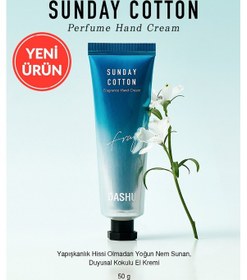 Resim Nemlendirici, Hafif Dokulu Unisex Parfümlü El Kremi Dashu Sunday Cotton Perfume Hand Cream 