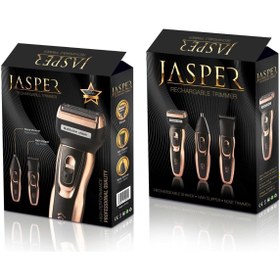Resim JASPER Jpr-2020 3 Başlıklı Özel Seri Titanyum Pro Edition Saç Sakal Burun Kılı Alma Tıraş Makinesi 