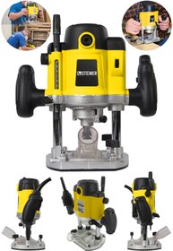 Resim STEİNER Alman Gt-yellow 4000 Watt Profesyonel Devir Ayarlı Freze Formika Makinası Metal Şanzuman 8 Mm Pens 