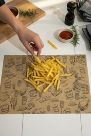 Resim tugce shopping 100 Adet Sunum Kağıdı Kendinden Desenli Gazete Özel Desen Vintage Gazete Yağlı Kağıt 