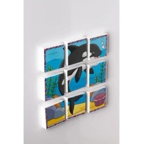 Resim Hype Store Manyetik Blok Çift Taraflı 9 Parçalı Mıknatıslı Penguen - Köpek Balığı Puzzle - 2 Görsel Yapboz 
