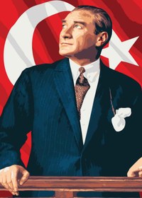 Resim Sayılarla Boyama Seti - İstikbal Göklerdedir - Atatürk - 40x50 