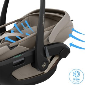 Resim Maxi-Cosi Coral SlidePro Tam Yatabilen Modüler 0-13 Kg Ana Kucağı ve Oto Koltuğu Sapphire Sand 