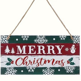 Resim 1 adet, Noel İşareti Country Merry Christmas Asılabilir Tabela, Çiftlik Evi Dış Mekan Ahşap Noel Süsü, Asma İpi ile Noel Tatili Süslemesi, Noel Ev Pencere Duvar Çiftlik Evi İç Dekorasyonu için Uygun 