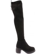 Resim Dgn 2100 Kadin Strech Knee High Topuklu Çizme 2100-2131-R1680 Siyah 