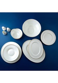 Resim Jumbo 60 Parça Star Yemek Takımı Gold Altın - Beyaz 