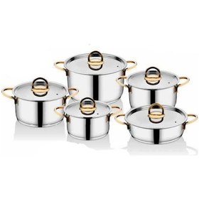 Resim Inter Çelik Sahra Gold Tencere Seti 10 Parça 