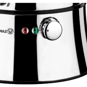 Resim A334 Mega Nosta Semaver Inoxkrom Gri, Şık ve Dayanıklı Ev Kullanımı Semaveri 