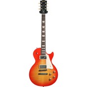 Resim Gibson Les Paul Studio Figured Dealer Exclusive Elektro Gitar (Washed Cherry Sunburst) 