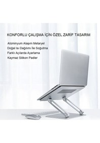 Resim Triline Full Alüminyum Ayarlanabilir Apple Uyumlu MacBook Laptop Standı 10-17 
