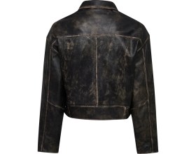 Resim Derimod Anita Kadın Kahverengi Oversize Vintage Deri Mont 25WGD5330G6 