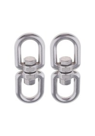 Resim Suntek 2 Adet Paslanmaz Döner Halka Salıncaklar Için Sağlam 