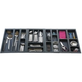 Resim Mutfak, Modüler Kaşıklık Seti, Antrasit, 114 x 48 cm (Enden-Boydan 3,5 cm Kesilebilir) 